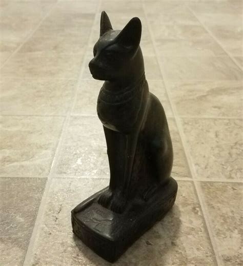 ancient egyptian stone statue figurine of cat goddess bast bastet made in egypt antique price