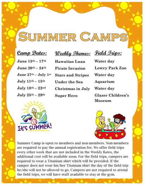 Summer Camp Theme Ideas Examples And Forms