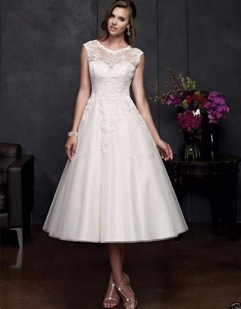 2015 New Ivory Wedding Dresss Short Vintage Lace Covered Wedding Dress