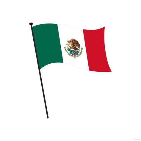 Black And White Mexican Flag Vector In Illustrator Svg  Eps Png