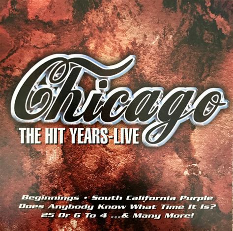 Chicago The Hit Years Live 2002 Cd Discogs