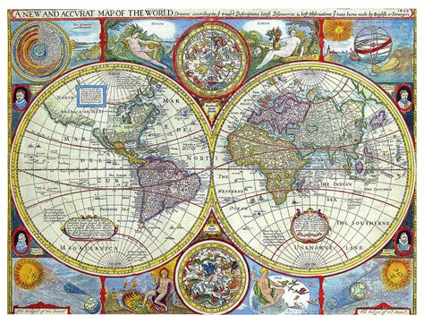 Accurate Map Of The World Old Cartographic Map Antique Maps Digital