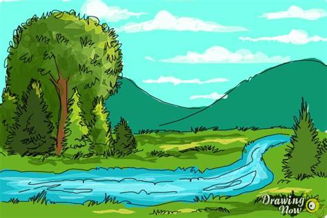 How To Draw A River Really Easy Drawing Tutorial Riset