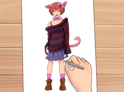 How To Draw Cat Girls 8 Steps With Pictures Wikihow