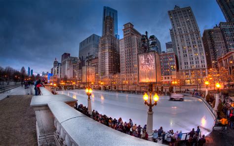 Foto Chicago Stadt Vereinigte Staaten Illinois Eis Winter 3840x2400