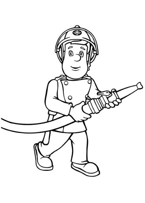 Brandweerman sam kleurplaat voor kinderen printen online. Fireman Sam Elvis Coloring Pages Sketch Coloring Page