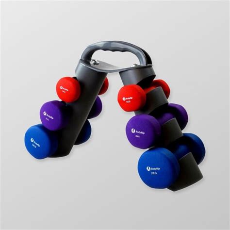 Bodyrip Neoprene Hand Weight Dumbbells Set With Stand Rack Non Slip