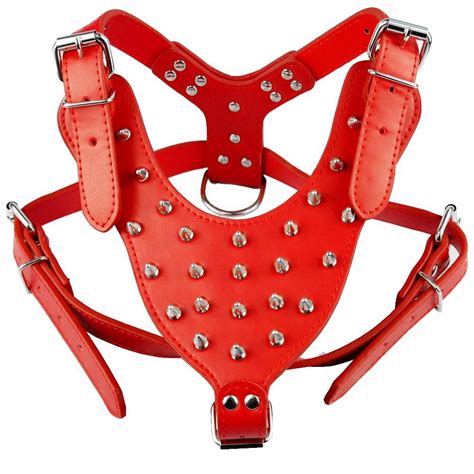 Spiked Leather Dog Harness Spikes Studded Pet Harnesses For Medium