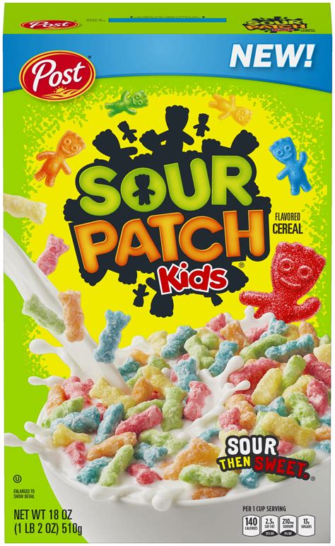Post Sour Patch Kids Breakfast Cereal Sour Then Sweet 18oz