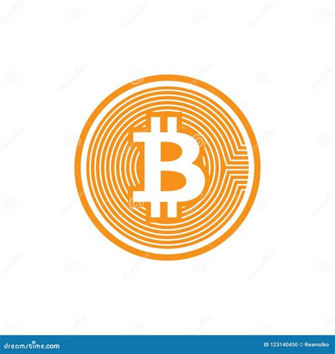 Bitcoin Icon Criptocurrency Symbol Blockchain Technology Stock