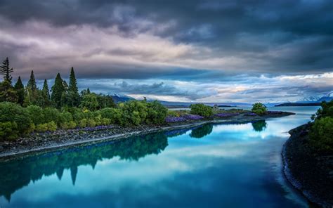 Trees Clouds Water Hd Wallpapers Wallpaper Cave