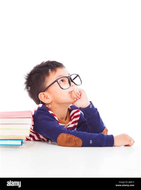 Little Boy Thinking Or Dreaming Stock Photo Alamy