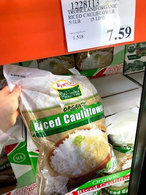 Cauliflower rice is the low carb alternative to rice, with 77% less calories and 89% less carbs. 15 Things I buy at Costco for Quick and Healthy Meals ...
