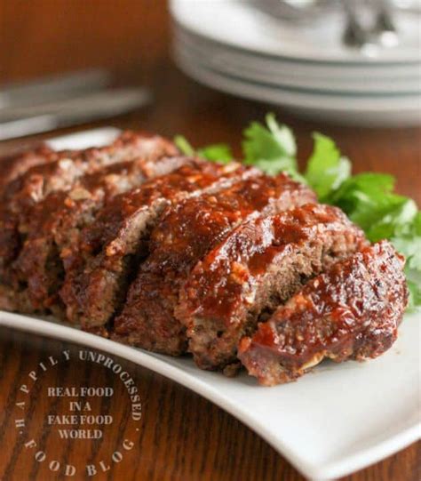 Best Ever Meatloaf With A Brown Sugar Honey Whiskey Glaze Happily