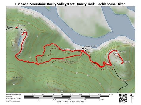 Pinnacle Mountain Rocky Valleyeast Quarry Trails 3 Mi Arklahoma Hiker