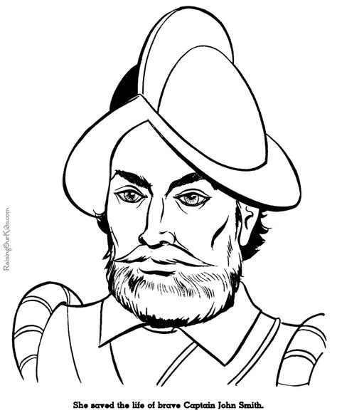 Captain John Smith Coloring Page And Picture Will Smith John Smith