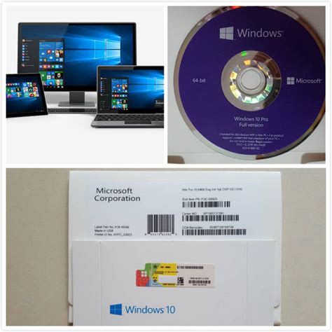 32bit 64bit Dvd Microsoft Windows 10 Pro Software Oem Pack Coa Systerm