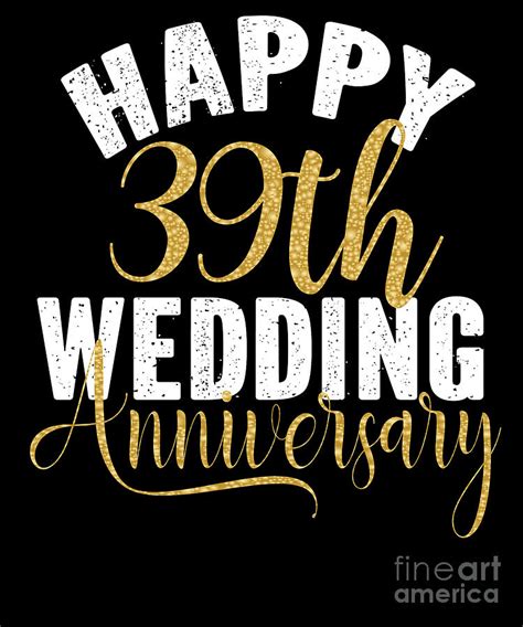Happy 39th Wedding Anniversary Matching T For Couples Design Digital