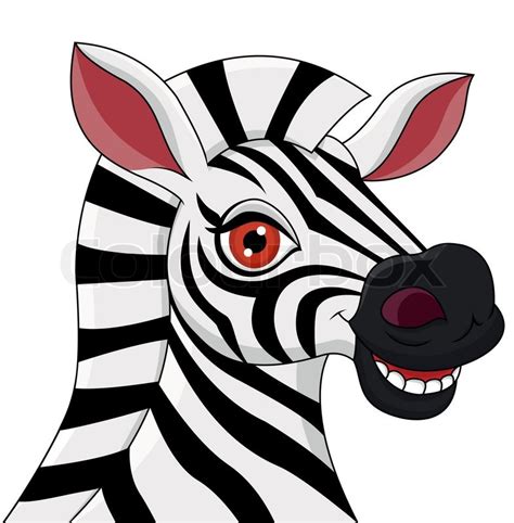 Vector Illustration Of Zebra Head Cartoon Stock Vector Colourbox
