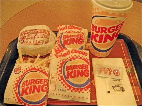 Burger King Coke Fried Chicken French Fries And Whopper With Cheese