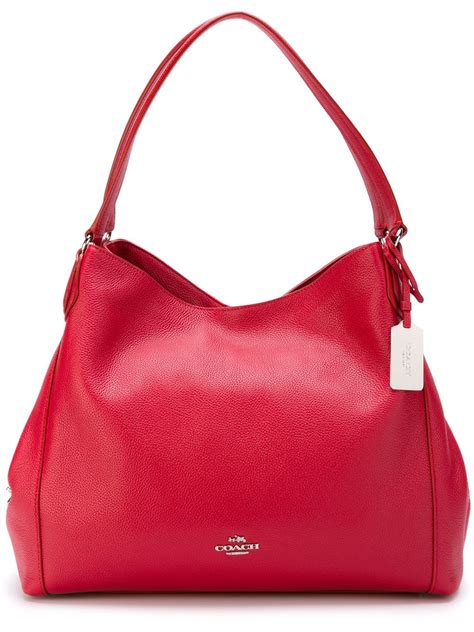 Coach Classic Shoulder Bag in Red | Lyst
