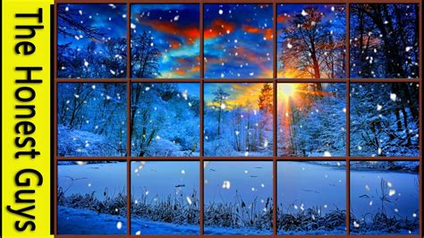 Winter Window Snow Scene 4k Living Wallpaper With Ambient Fireplace