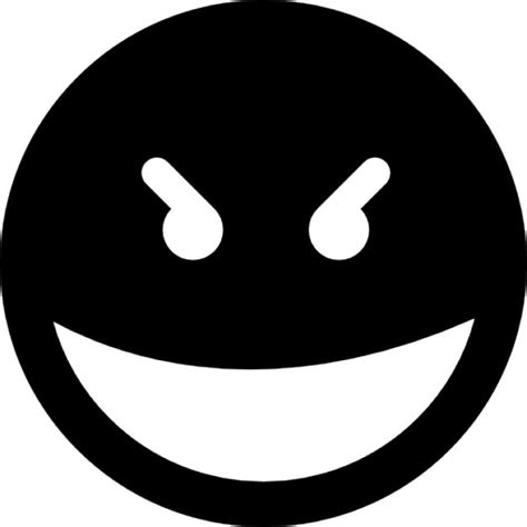 Evil Smile Square Emoticon Face Icons Free Download