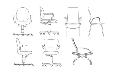 Office Chair Cad Block Free Autocad Model Download 45 Off