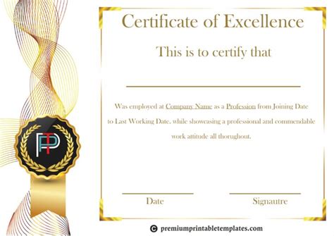 An Award Certificate Is Shown In Gold And Black With The Letter P On It