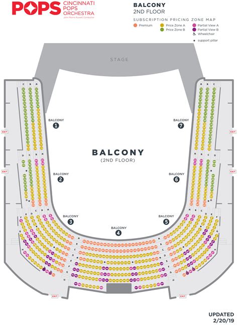 Music Hall Seating Map