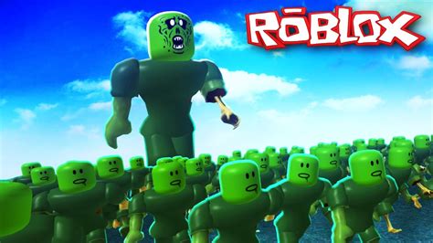 Roblox Adventures Zombie Rush Giant Zombie Attack Youtube