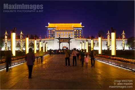 Photo Of Xian Nighttime City Wall South Gate Stock Image Mxi27685