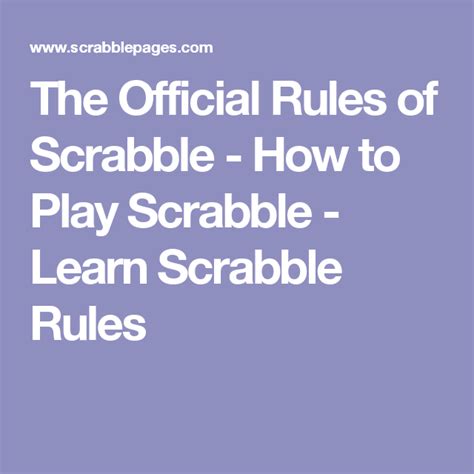 Scrabble Rules Pdf