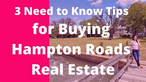 3 Need To Know Tips For Buying Hampton Roads Real Estate Youtube