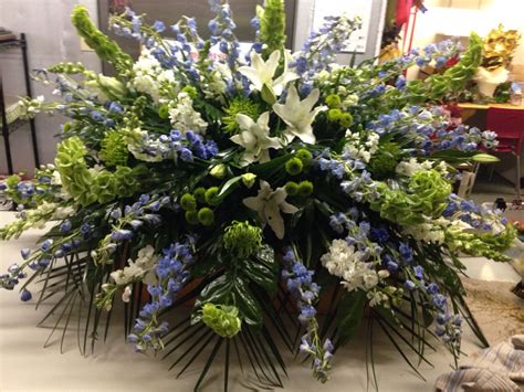 Fresh Casket Spray Masculine Funeral Flower Arrangements Funeral