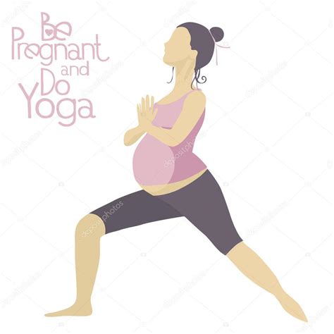 Mujer Embarazada Haciendo Yoga Vector Gráfico Vectorial © Olgabonitas