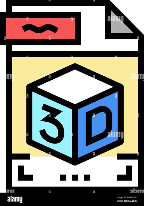 Stl 3d File Color Icon Vector Illustration Stock Vector Image And Art Alamy