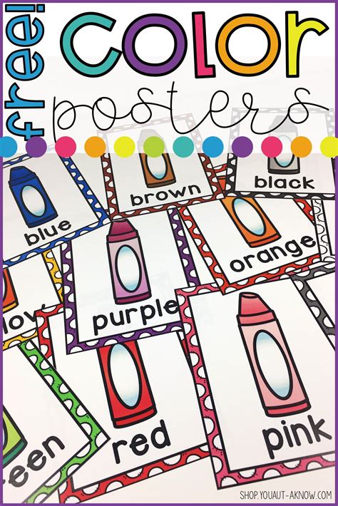 Colors Posters For Classroom Color Posters Kindergart