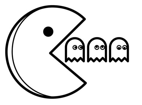 Pac Man And Ghosts Coloring Page Download Print Or Color Online For Free