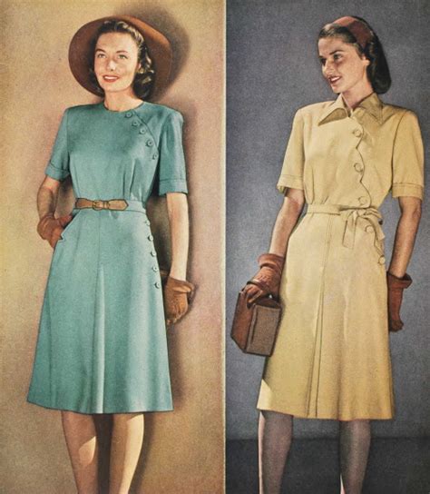 Vintage 1940s Dress Styles Classic 40s Dresses