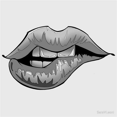 ‘cartoony Lips By Saravleoni