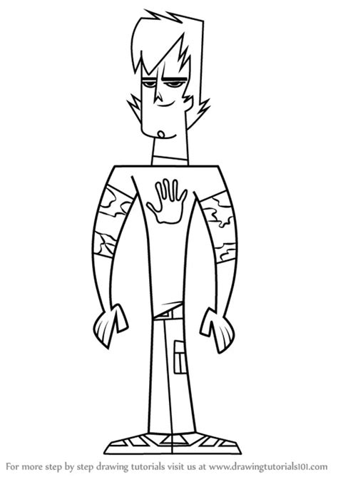 Step By Step How To Draw Trent From Total Drama