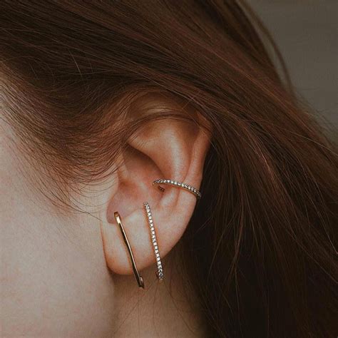 Eternity Ear Cuff Suspender Earrings Ear Cuff Crystal Ear Cuff