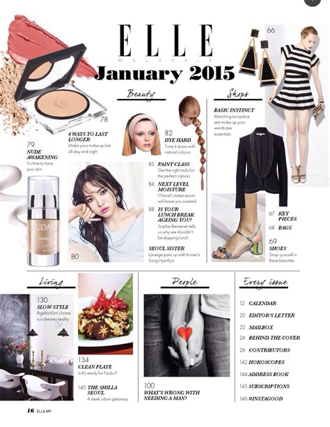 Elle Malaysia Magazine Layout Design Fashion Layout Layout Design