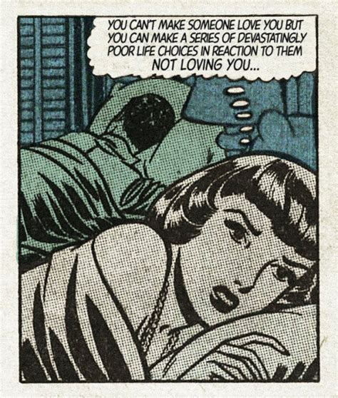 A Comic Strip With An Image Of A Woman Laying In Bed