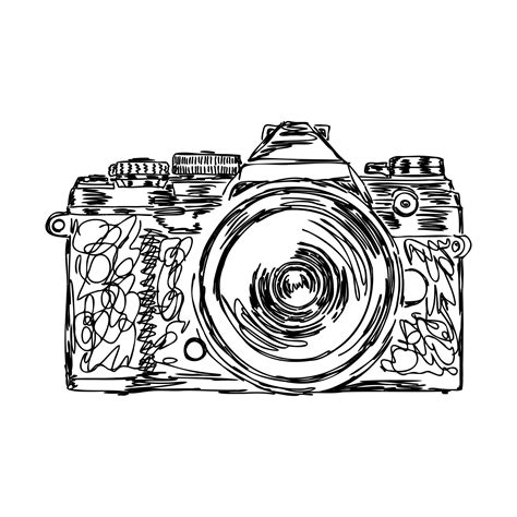 Premium Vector Illustration Of Camera In Sketch Style Camera Vector