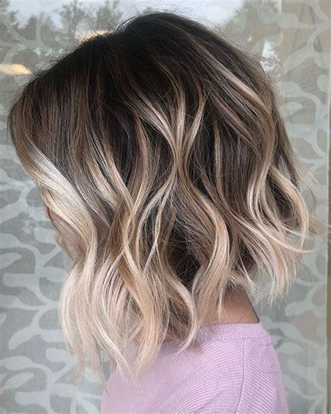 If the haircut is at th. 10 Stylish Short Wavy Hairstyles with Balayage - Short ...