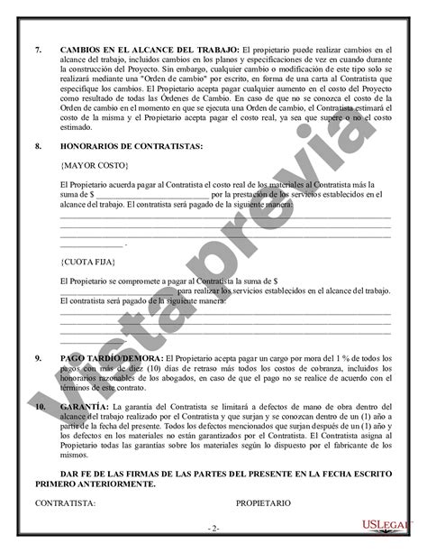 Contrato De Construcción De Casa Nueva Contrato Casa Us Legal Forms