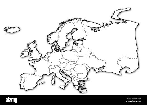 Mapa En Blanco De Europa Fotos De Mapa Europa D De Stock Mapa Europa Porn Sex Picture