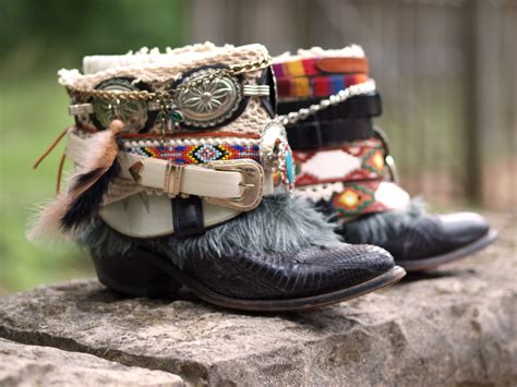 Black Tribal Boho Boots From Thelookfactory On Etsy Boots Boho Boots